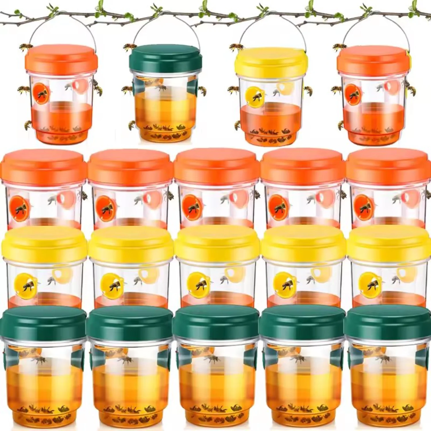1/3pcs Reusable Insect Trap Large Pest Control Wasp Traps Outdoor Indoor Insect Catcher Trap Orchard Handle Fruit Fly Catcher