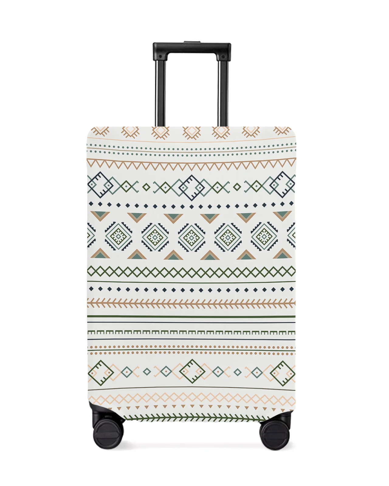 Bohemian Style Geometric Shapes Luggage Cover Stretch Suitcase Protector Baggage Dust Cover for 18-32 Inch Travel Suitcase Case