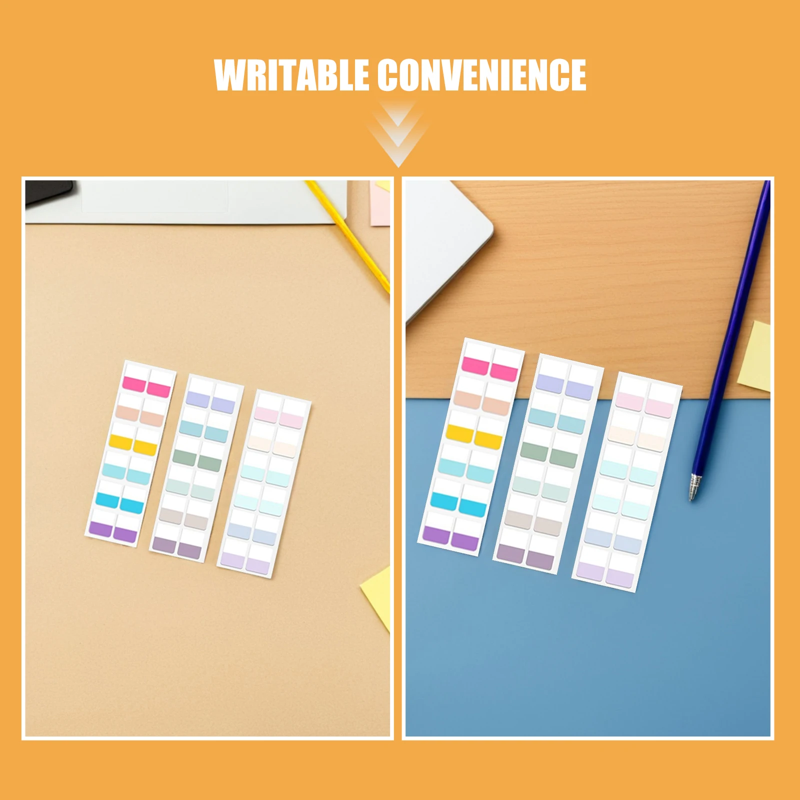 30매 마크 인덱스 탭 다채로운 색상의 쓰기 가능한 스티키 북마크 책 노트북용 컬러풀 페이지 탭 스티키 북마크