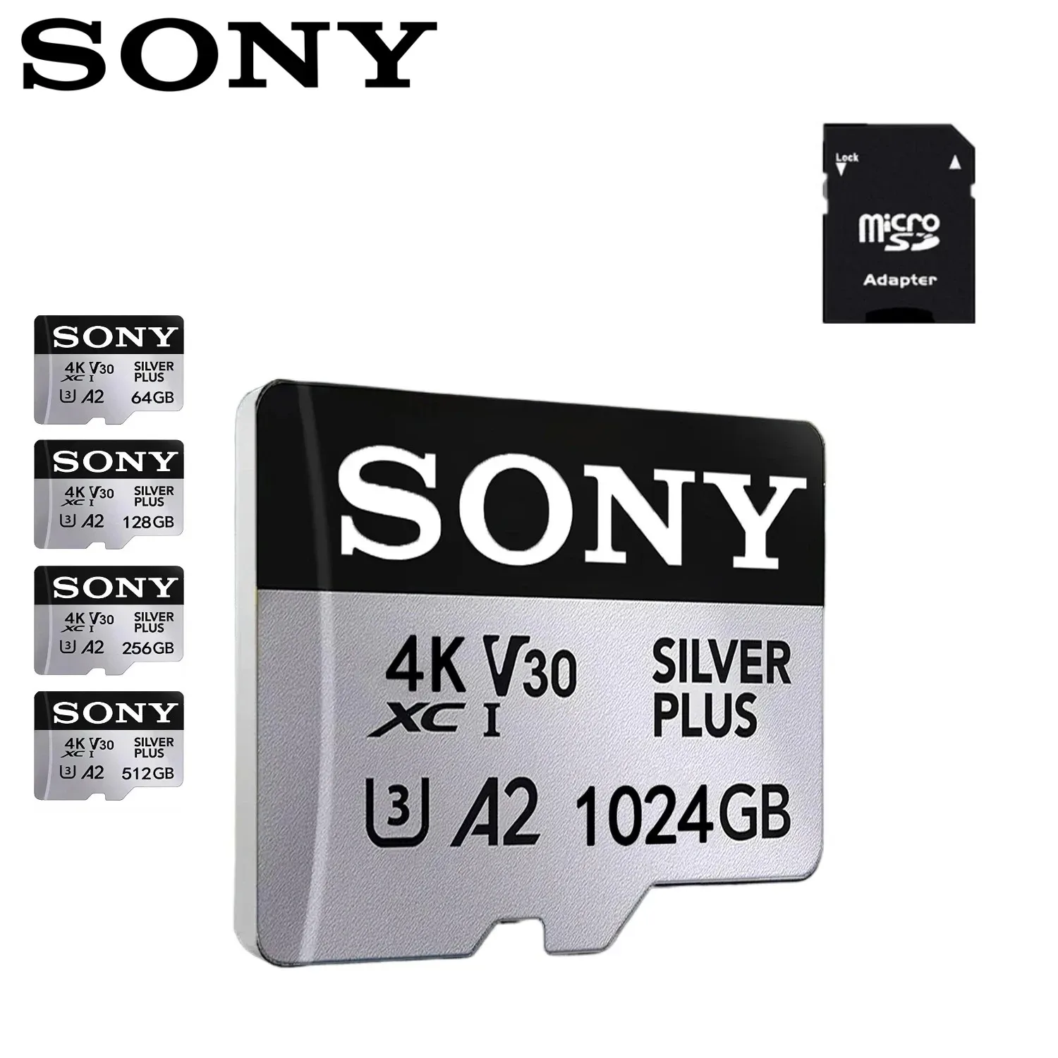 Оригинальная карта памяти Sony 128 ГБ, 256 ГБ, 1024 ГБ, 512 ГБ, высокоскоростная, удобная для переноски, серая, MicroSD ™   Флеш-карта UHS-I