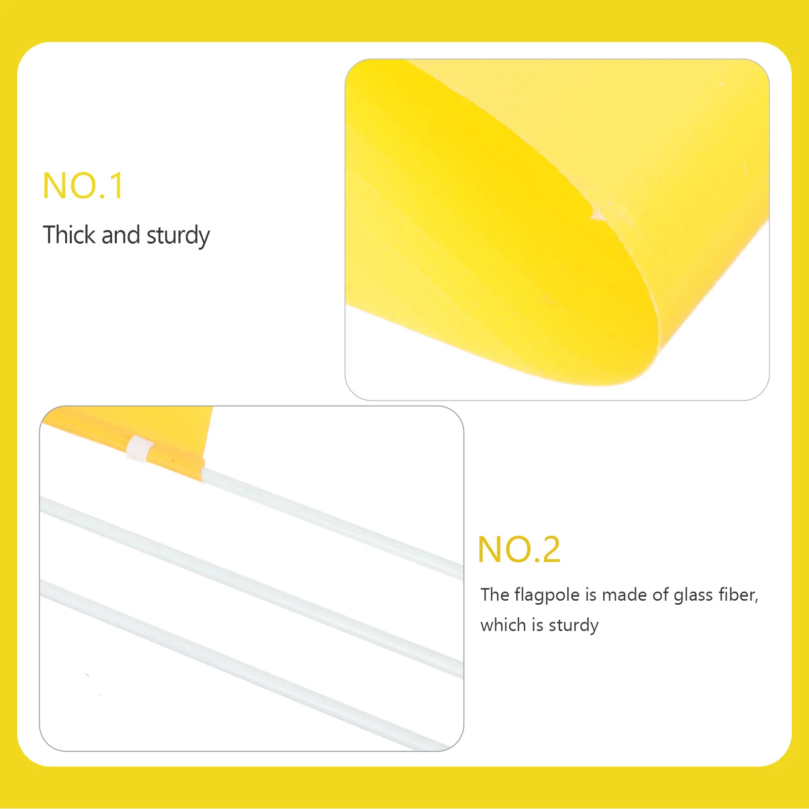 1Set Bicycle Safety Flag Waterproof Durable Tear-Resistant Portable Bike Accessory High Visibility Safety Flag for Bicycles