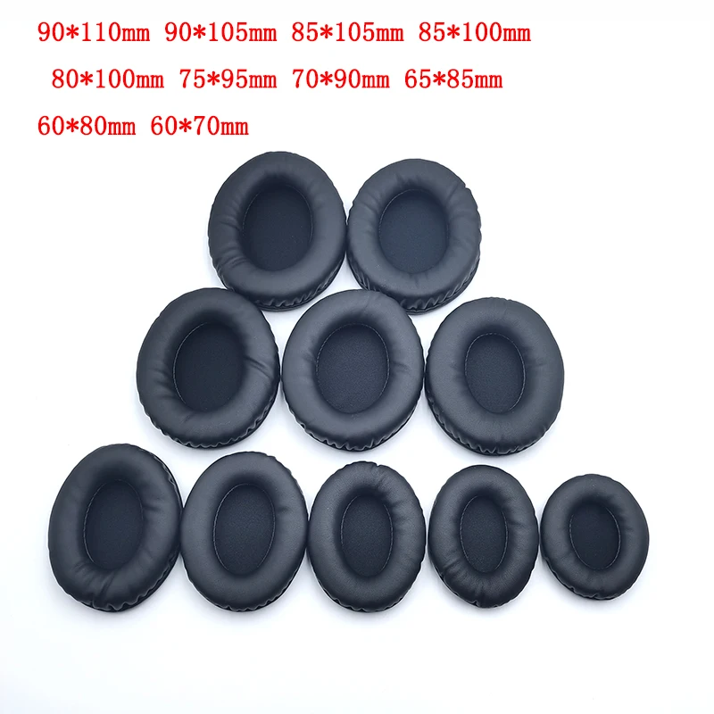 Universal Oval Earpads Headphone Replacement Ear Pads Cushion Soft Foam Cover Ear Cups Headset Repair Parts Accessories