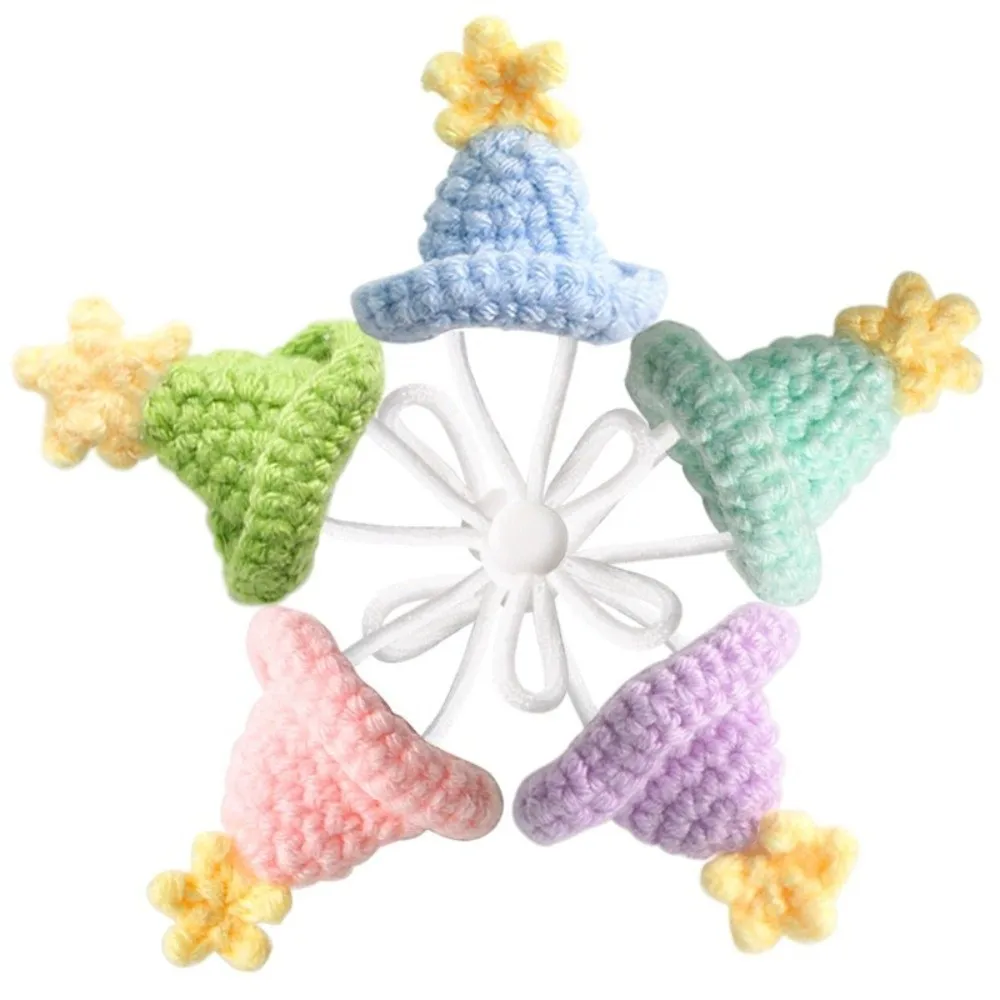 Cute Adjustable Handmade Knitted Hat Miniature Soft Pet Decoration Hat Small Animal Hat Small Pet