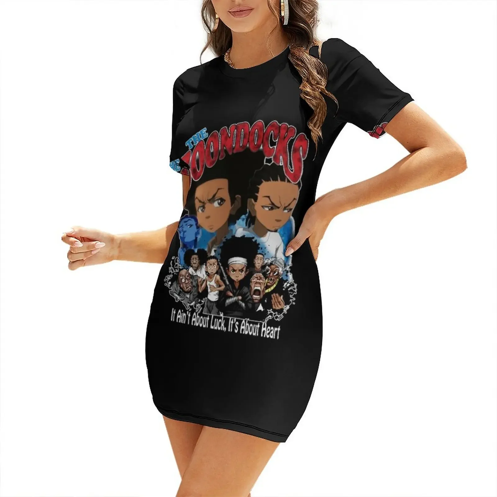 

The boondocks sitcom poster Short-Sleeved Dress elegant dress dress party night birthday for women dresses
