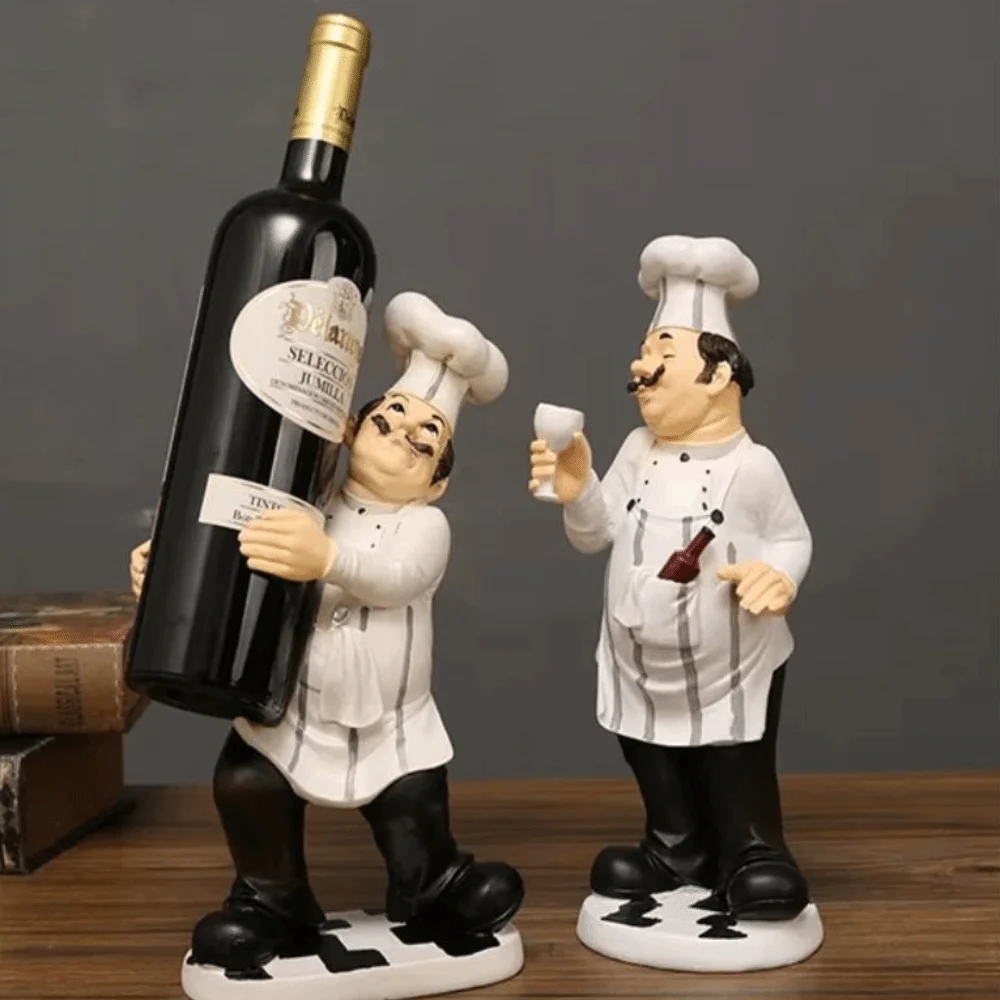 الحرف اليدوية ريفي مخبز الشيف تمثال راتنج مقلد نموذج مزرعة كعكة متجر ديكور عرض الحرف المطبخ الشيف تمثال #1