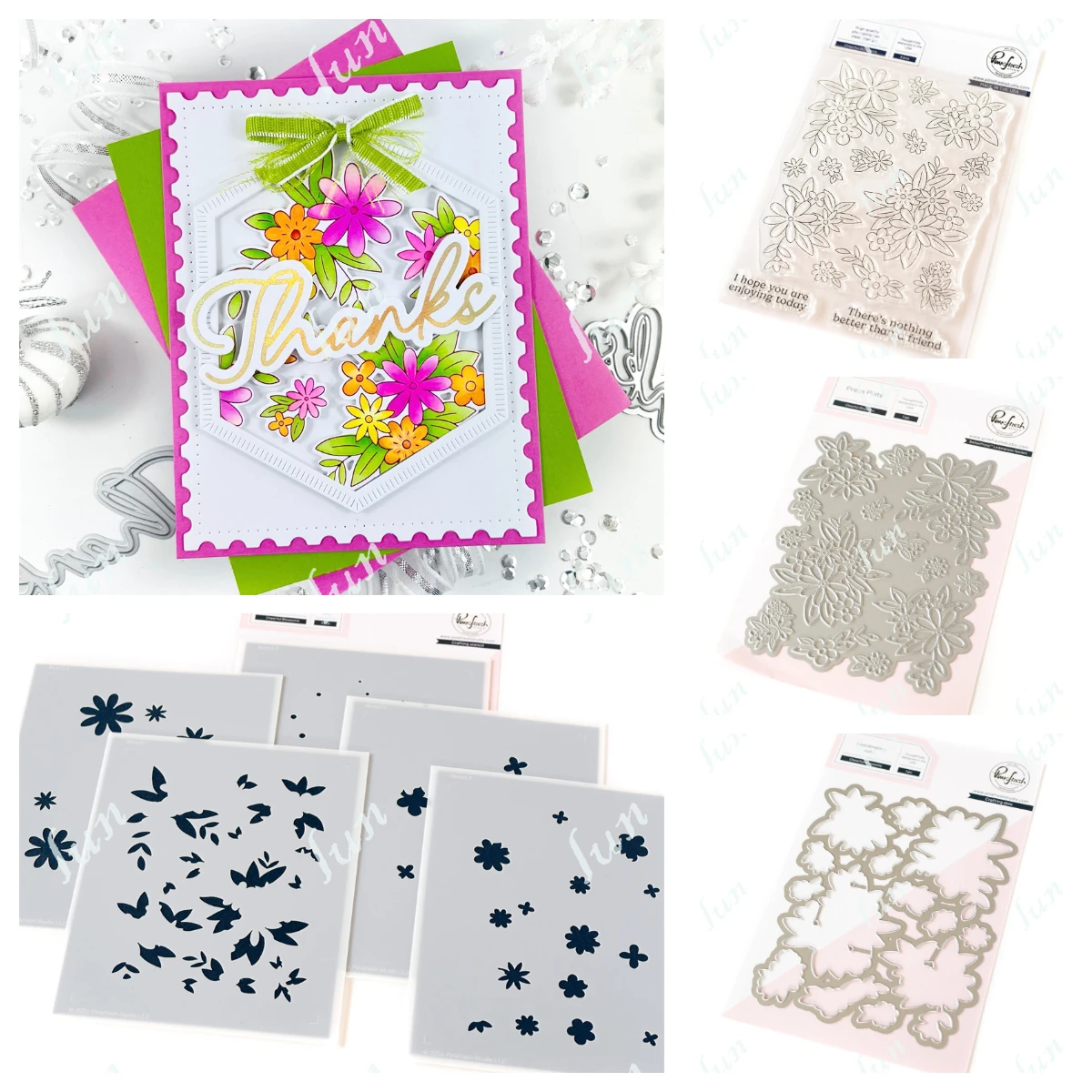 

New Die Cutting Dies Cheerful Blossoms Scrapbooking Supplies Silicone Stamps Stencils DIY Paper Embossed Hot Foil Plates Molds