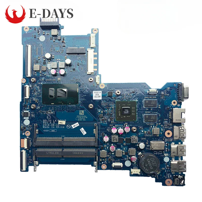 

For HP Pavilion 15-AY 250 G5 Laptop Motherboard LA-D704P Mainboard with I3-6006U I5-6200U I7-6500U AMD 2G 100% Tested Ok