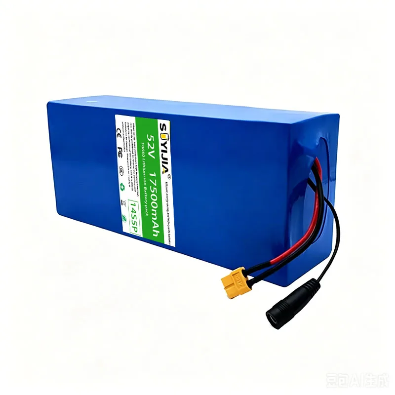 Batterie Au Lithium 100% Neuve 52V 14S5P 17500mAh 18650 1500W Pour Balances De Vélo, Tricycles, Chargeurs De Moto 58.8V 2A