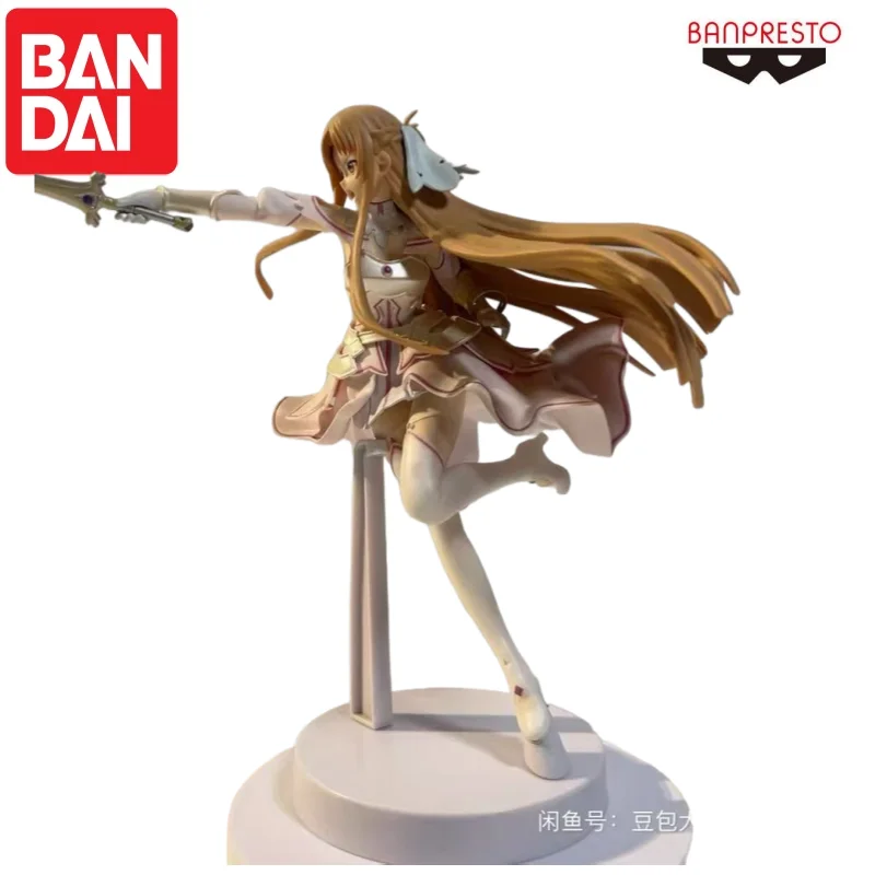 Bandai em estoque original banpresto yuuki asuna boneca nova caixa figura de ação animação periféricos anime personagens garagem