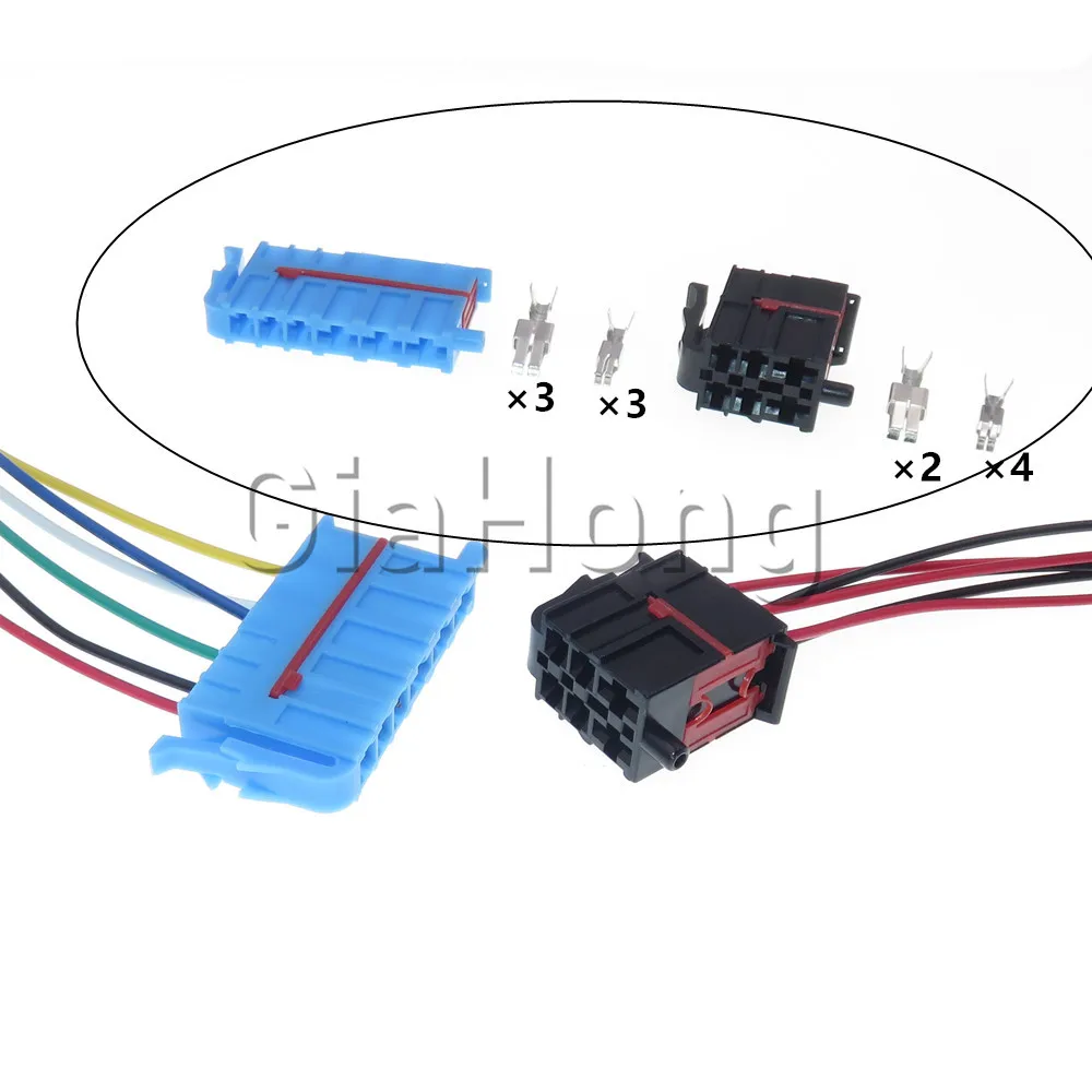 1 Set 6 Ways AC Assembly Automobile Socket Wire Cable Harness Plug For Auto Motorcycle Connector With Terminals