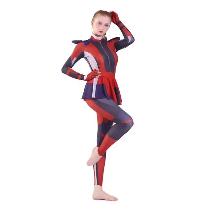 Disfraz de Los Descendientes 3 Mal Evie para mujer, traje Zentai de LICRA para adultos y niños, monos para fiesta, disfraz de Halloween, peluca para mujer