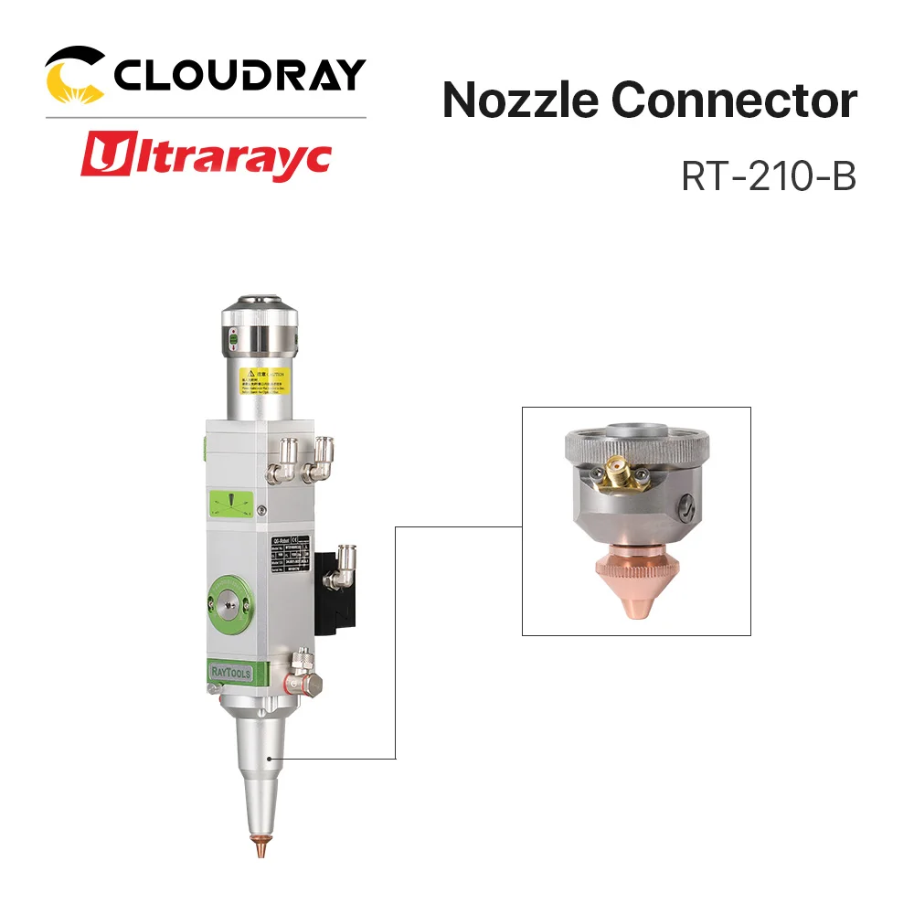 Imagem -06 - Ultrarayc Raytools Bocal Conector para Raytools Bt210s Cabeça de Corte a Laser Cerâmica Sensor Parte Aço Inoxidável