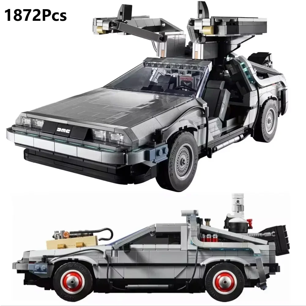 Compatible with 10300 DeLorean Back to the Future Time DMC-12 Machine Sport Car Building Blocks Fit Bricks Toy For Children Gift