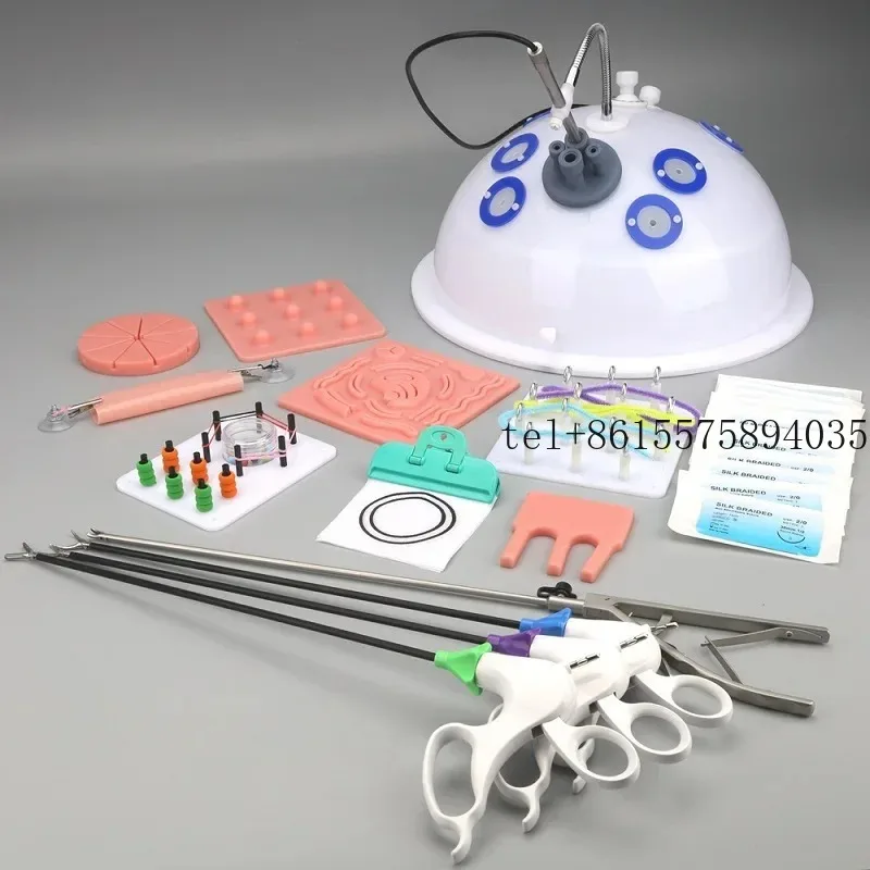 

2026 Laparoscopic Simulator Training Box Instruments Camera Needle Holder