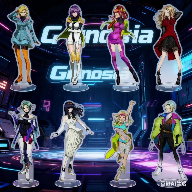 

GNOSIA Acrylic Stand Model Plate Decoration Setsu Gina Raqio Desk Figure Display Fans Gifts Cartoon Peripheral Collection