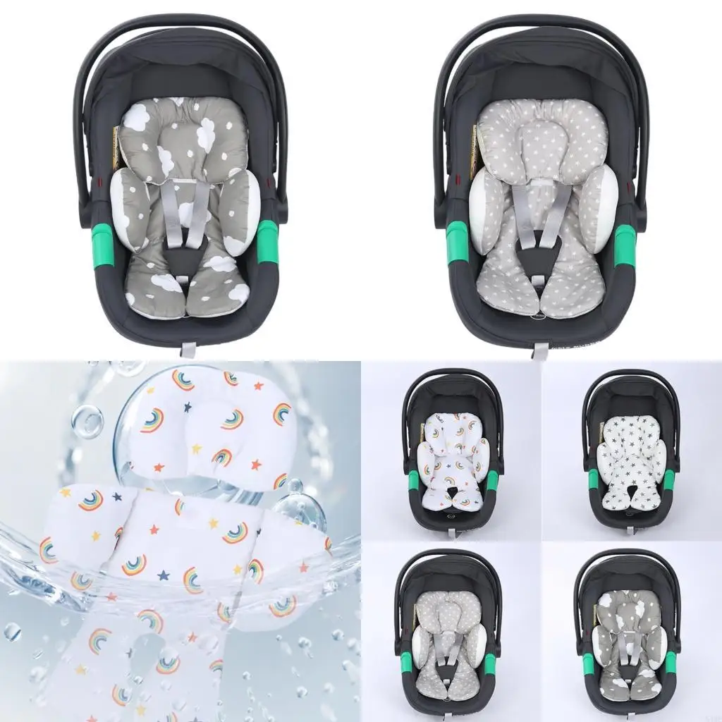 

54DF Ergonomic Infant Car Insert Pad Lightweight Newborns Head Body Support