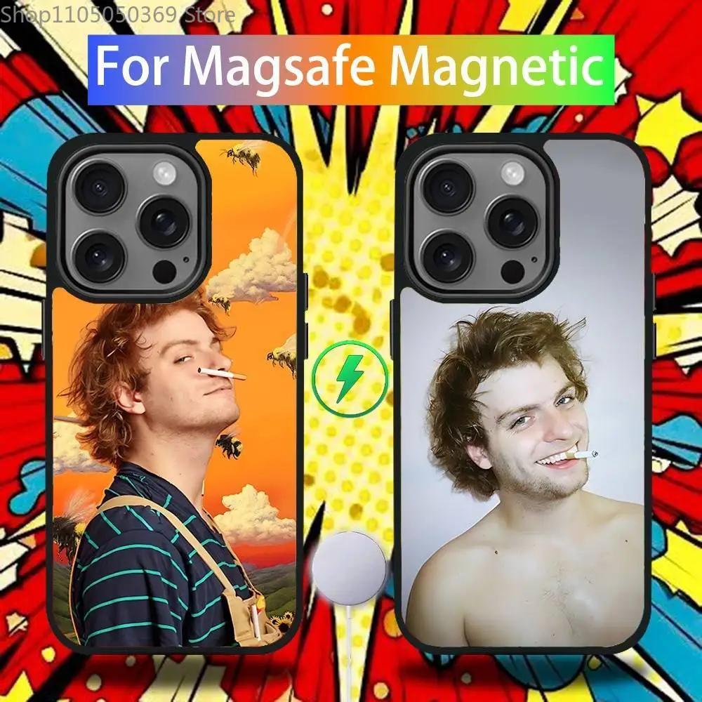 

Mac D-DeMarco Singer Phone Case For iPhone 17,16,15,14,13,12,11,Pro,Max,Plus,Mini,SE4,E Magnetic Magsafe Wireless Charging
