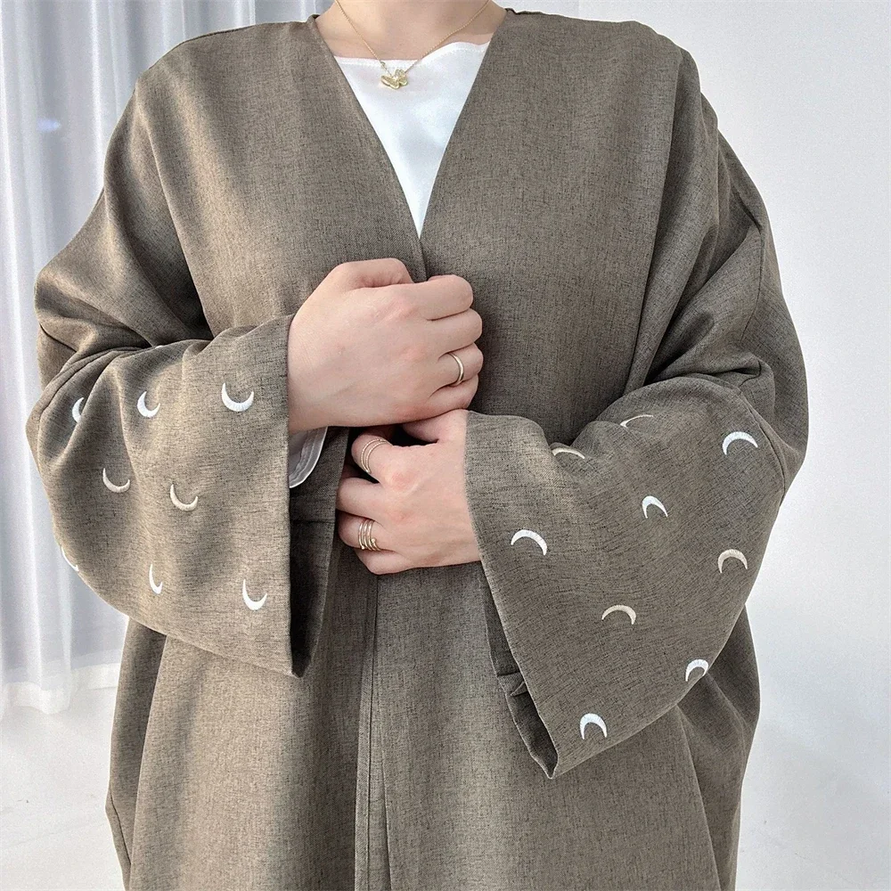 Open Abaya Muslim Dress Women Kimono Cardigan Turkey Kaftan Eid Party Morocco Ramadan Dubai Abaya Islam Clothing Kebaya Jalabiya