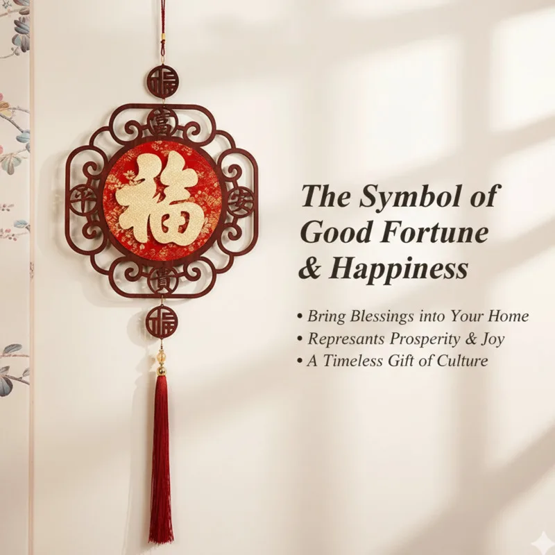 

2026 Year Of The Horse Fu Hanging Decoration Chinese New Year Festive Door Ornament Lucky Red Home Living Room Decor Gifts New