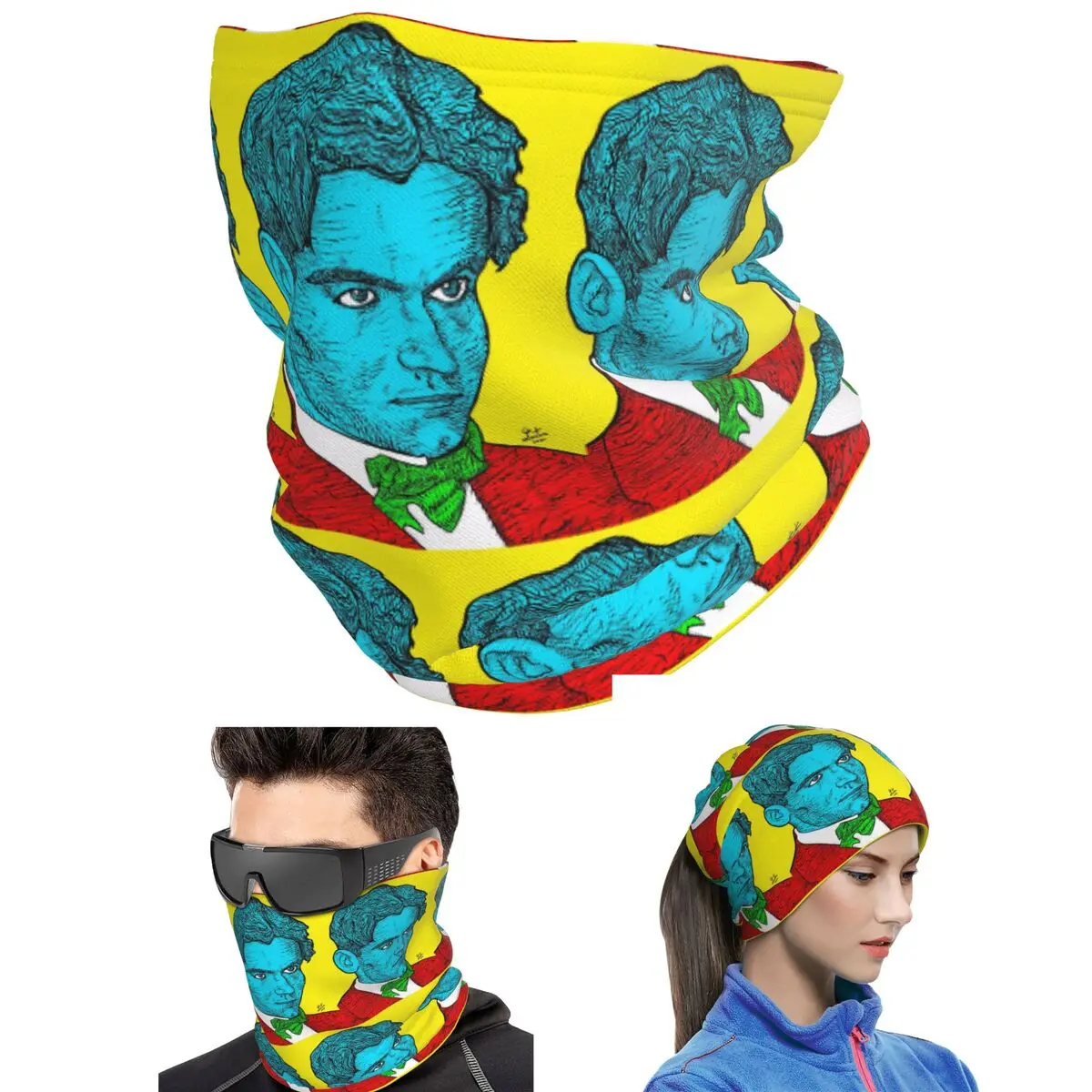 Federico Garcia Lorca Portrait 16 Bandana Neck Cover Printed Mask Scarf Riding Headwear Unisex Adult All Season