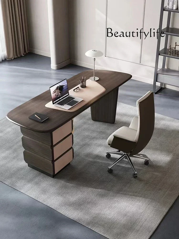 Italian modern simple light luxury designer computer office desk home study writing desk