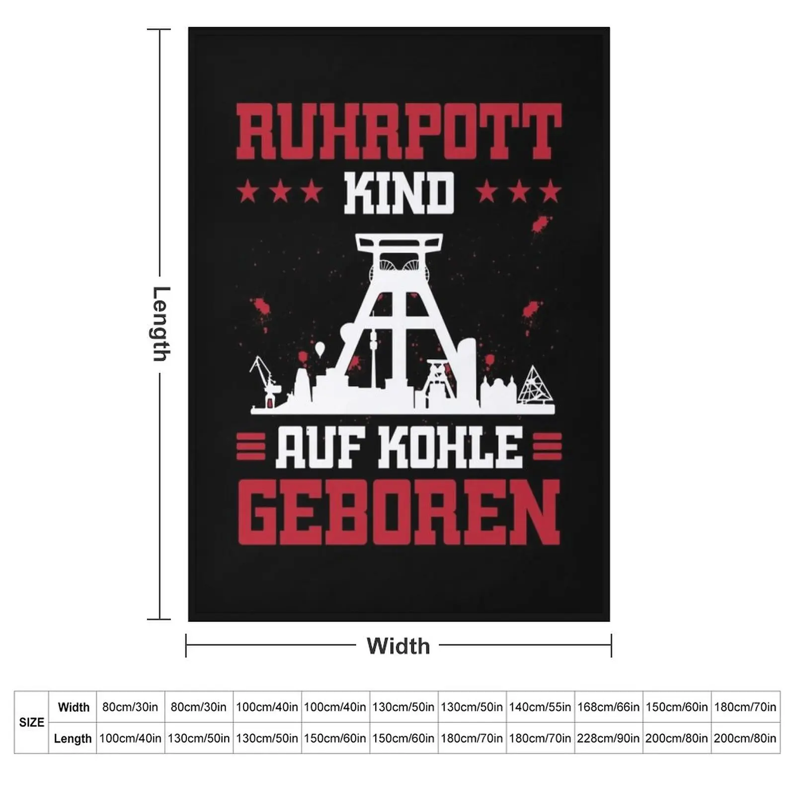 Ruhrpott child born on coal Ruhr area gift mining Throw Blanket Cute Plaid Sofa Bed linens wednesday decorative Blankets
