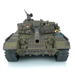 1/16 Heng Long T72 RC czołg 7.0 płyta główna z tworzywa sztucznego 3939 gotowy do uruchomienia czołg Model BB strzelanie światła dźwiękowe zabawki wojskowe TH20562