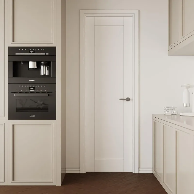 

30x96 дюймов сплошной сердечник, внутренняя дверная плита, шейкер, готовая к белой краской для сарая, карманные французские двери