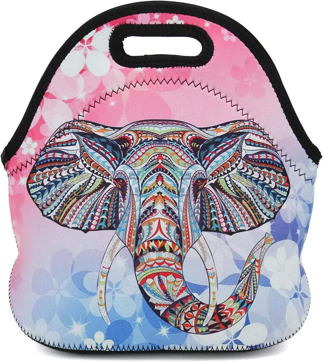 

Neoprene Lunch Bag Tote Reusable Insulated Waterproof Travel Outdoor Picnic Carrying Lunchbox Container Organizer