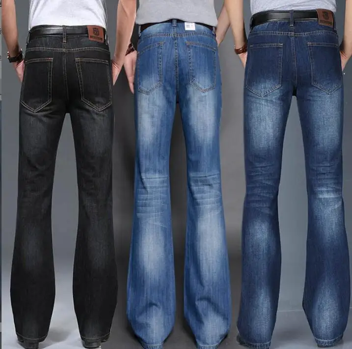 Mens Flared Jeans Boot cut Boot Cut Jeans Men Leg Fit Classic Denim Pants Flare Vintage Jeans Male Straight Pants