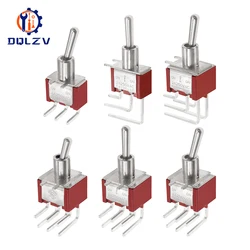6MM Toggle Switch Bent Switch 2/3/10A 125/250V AC 2nd Gear 3rd Gear Toggle Switch 3/6Pin Side Bend Rocker Switch