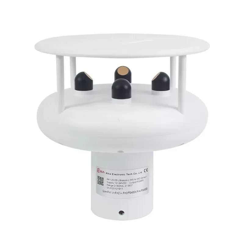 RK120-03 RS485 4-20mA Anemometer Wind Speed and Direction Sensor for Wind Turbine Environment Monitoring