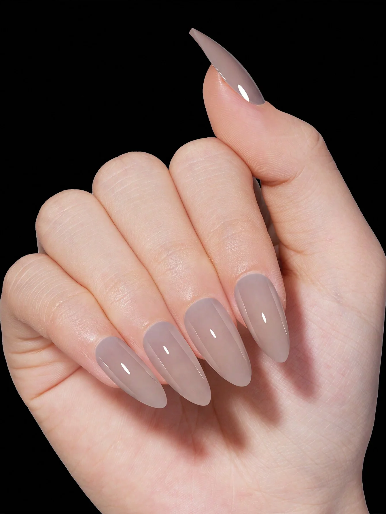 140개, 5색 짧은 아몬드 네일 팁 1박스, 14가지 사이즈의 아크릴 네일 팁, 여성에게 적합한 풀 세트 인조 네일 팁