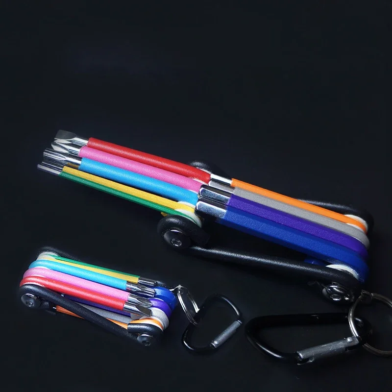 Colorful Hexagonal Wrench Set High Hardness Hexagonal Wrench 9Pcs Multi-functional Ball Head Flower Shaped Hexagonal Screwdriver