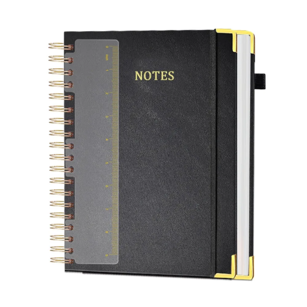 300 Pages PU Leather Notebook Thick Paper No Ink Bleed Business Notebook Smooth Writing Metal Binding Paper Journal