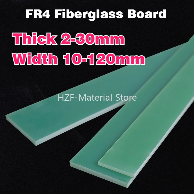 

Length495mm Water Green FR4 Fiberglass Board Thick 2-30mm Epoxy Insulating Plate Long Square Strip Width 10-120mm