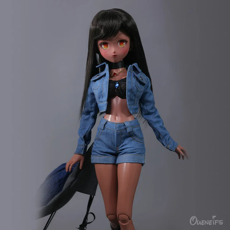 

BJD кукла 1/4 Asha Tank Skin новый выпуск активная линия девушка E бюст девушка Кукла Джинсовая куртка шорты девушка Смола игрушки подарок для девочек