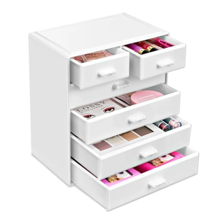 

Acrylic Makeup Organizer - Organization and Storage Case for Cosmetics Make Up and Jewelry - Large Makeup Organizer for Vanity