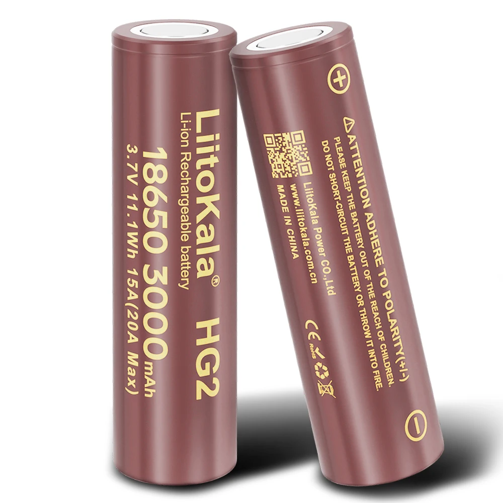Liitokala 100% New HG2 18650 3000mAh Rechargeable Battery 18650HG2 3.6V Discharge 20A Max 35A Power Batteries