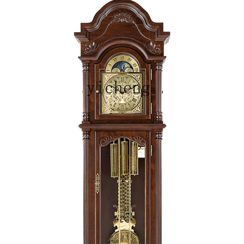 

the Grandfather Clock Living Room Light Luxury Hanshi Floor Clock Retro Mechanical Floor the Grandfather Clock