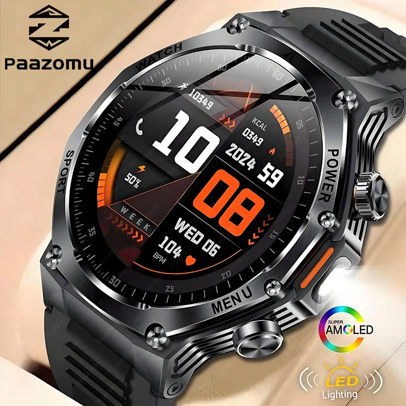 

New Smart Watch Men 800mAh Ultra Long Battery Life IP68 Waterproof Outdoor Sport Watches Bluetooth Call Military Smartwatch 2025