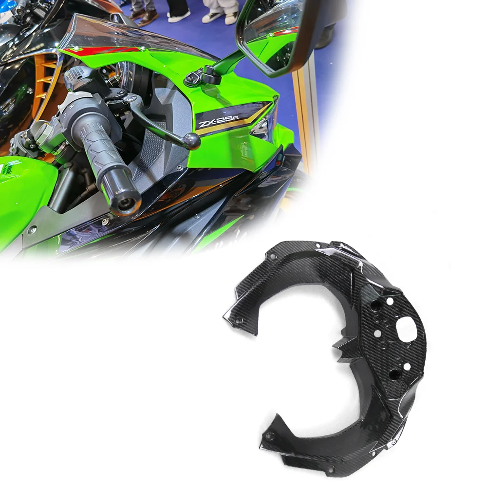 

Motorcycle 3K Carbon Fiber Gloss 100% Twill Weave Dash Panel for Kawasaki ZX25R ZX 25R 2020 2021 Dashboard Cover