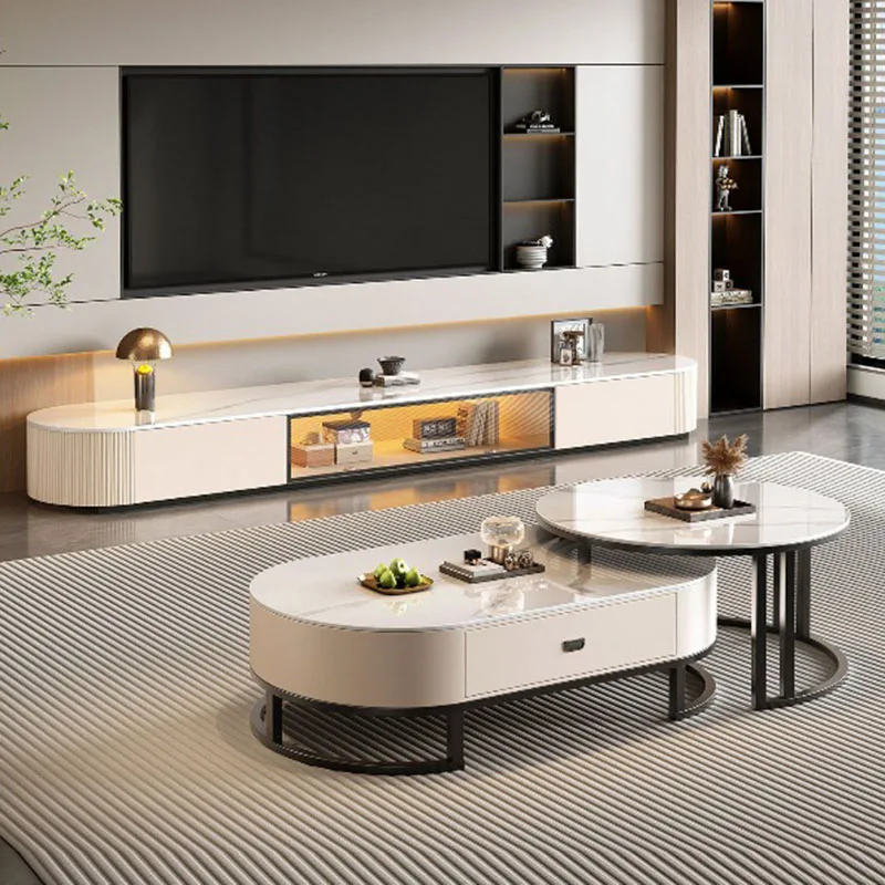 Big Size Fashion Tv Stands Living Room Save Space Aesthetic Modern Designer Tv Table Universal Muebles Postmodern Furniture