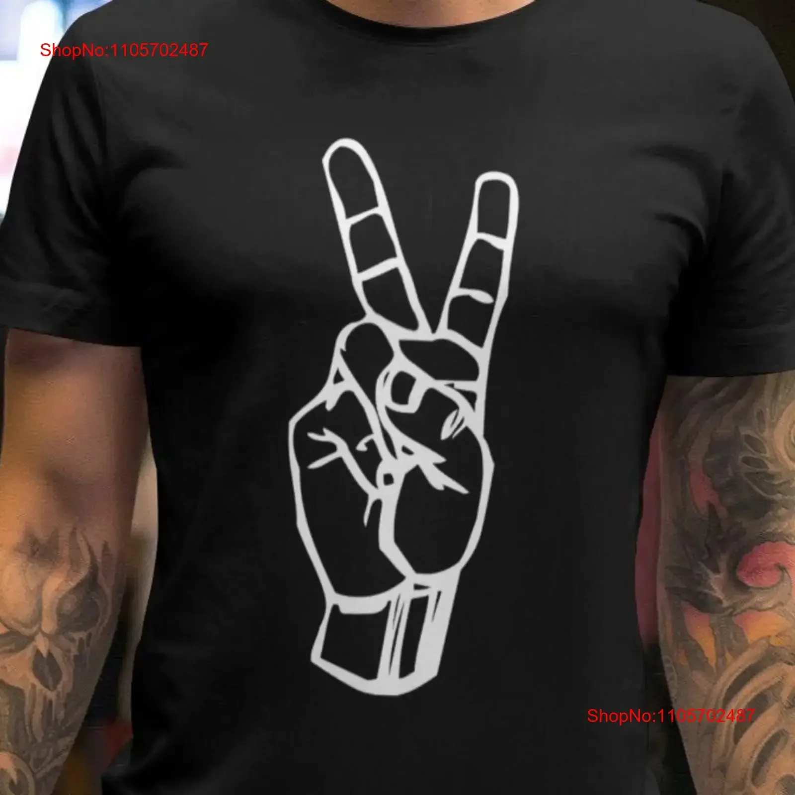 Men s Women T Shirt Peace and Love Retro Hippy Boho Sign Hippie vintage Washed Stylish graphic Breathable Stretched homme