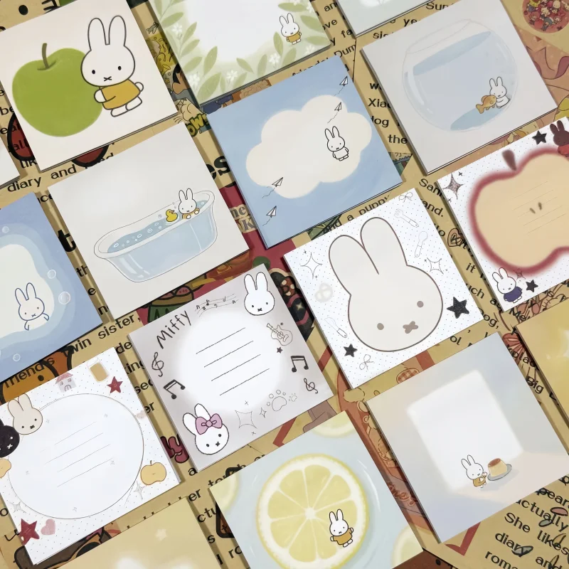 80/320 Sheets Miffy Sticky Notes Kawaii Multi-unctional Student Memo Office Message Notes High Appearance Sticker Gifts