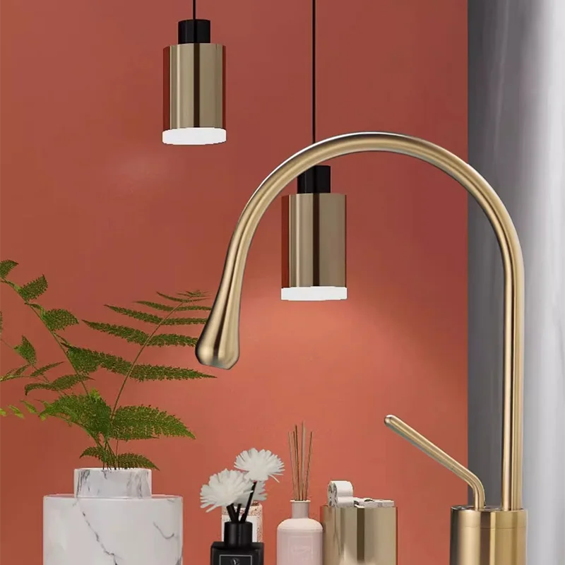Water Drops Design Basin Faucets Short/High Style Black/Gun Grey/Gold Hot & Cold Mixer Copper Rotatable Tap Bathroom Accessories