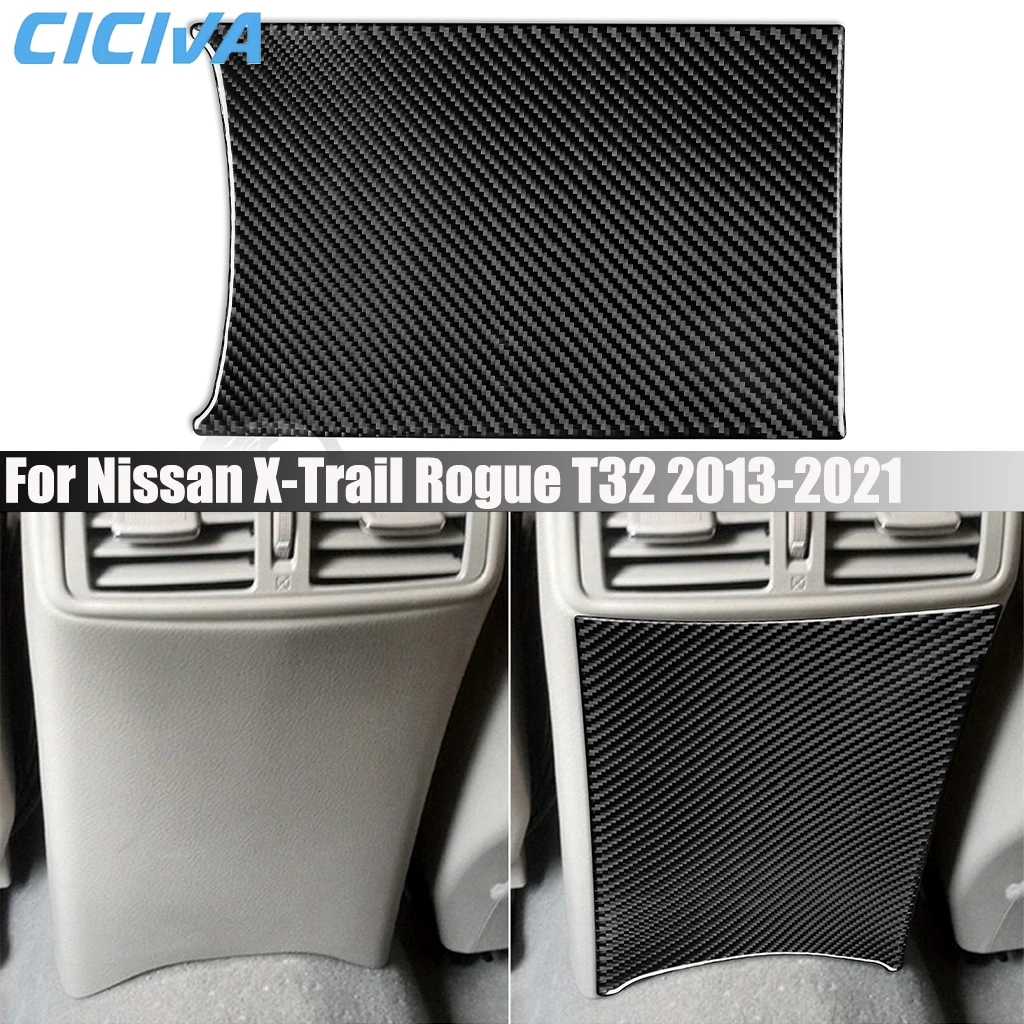 

Carbon Fiber Car Accessories Rear Air Vent Panel Interior Cover Modified Trim Sticker For Nissan X-Trail Rogue T32 2013-2021