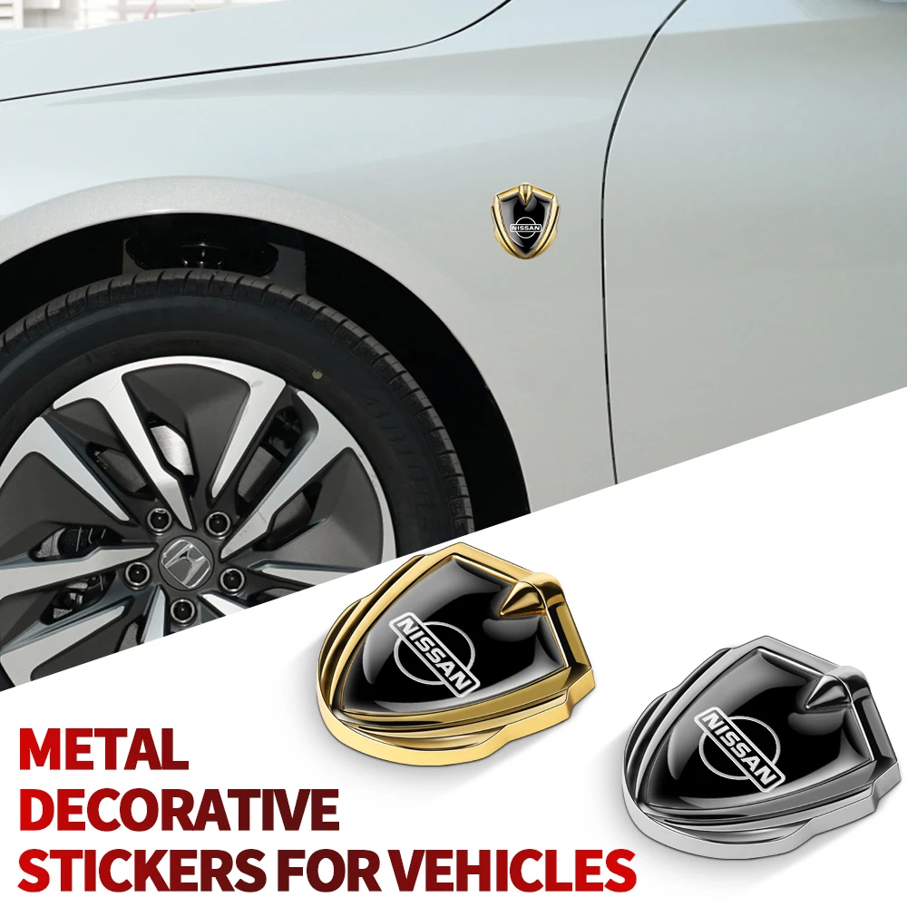 Universal Car Three Dimensional Metal Decorative Stickers For Nissan Juke Qashqai X-Trail Leaf Patrol Altima Maxima Micra Murano