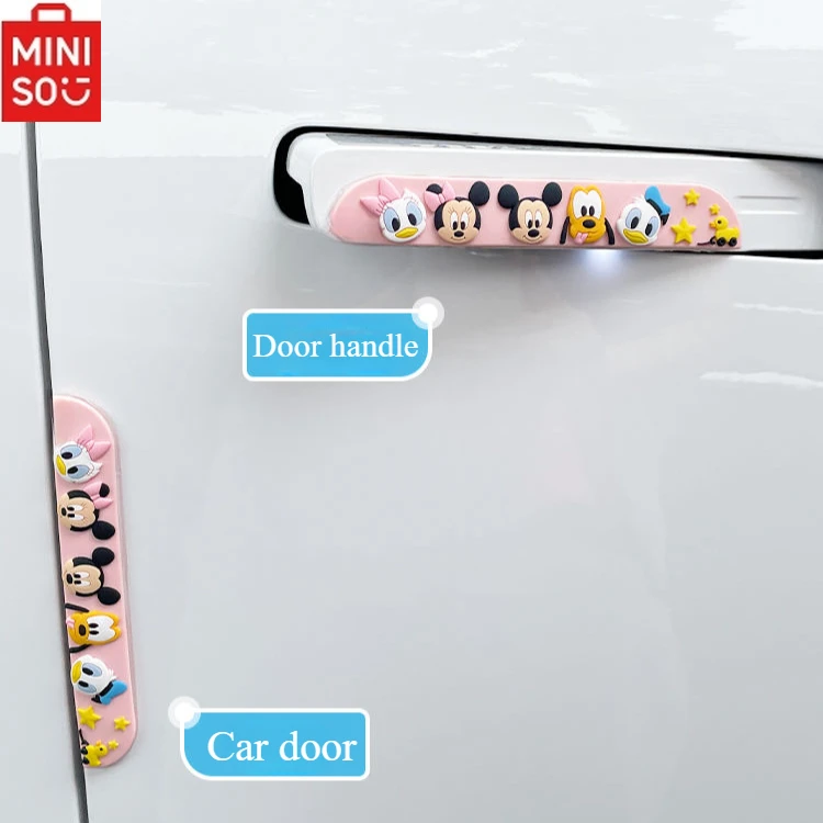 

MINISO Disney Mickey Car Door Anti-scratch Anti-collision Strip Sticker Cartoon Collision Protection Pad Rearview Mirror Sticker