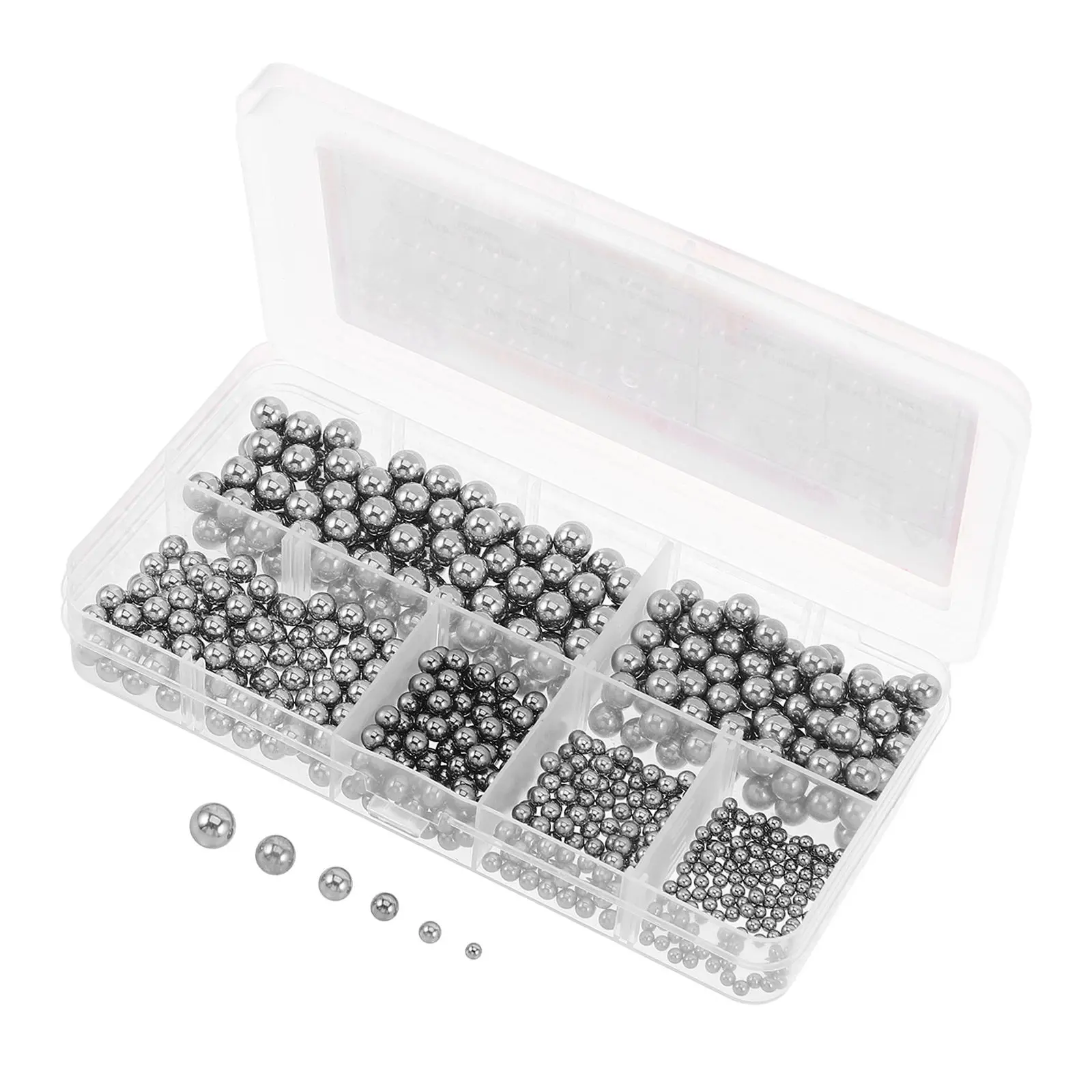 620Pcs Precision Steel Bearing Balls Assortment Stainless Steel High Strength for Mechanical Repair DIY Projects